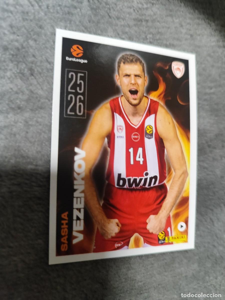 Collectionnisme sportif: 16 SASHA VEZENKOV (OLYMPIACOS PIRAEUS) EUROLEAGUE 2025 2026 KEY PLAYERS PANINI EUROLIGA 25 26 BALONC