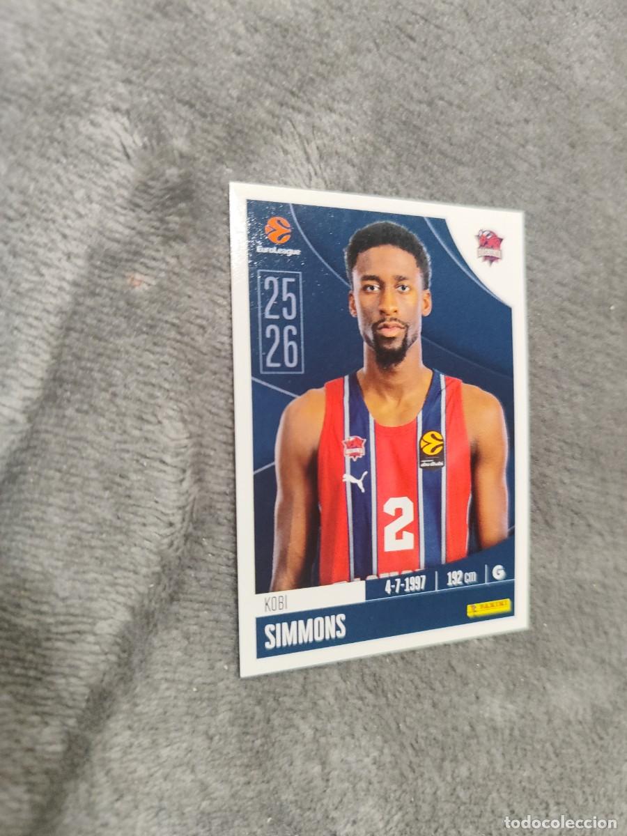 Colecionismo desportivo: 81 KOBI SIMMONS EUROLEAGUE 2025 2026 BASKONIA VITORIA PANINI EUROLIGA 25 26 BALONCESTO