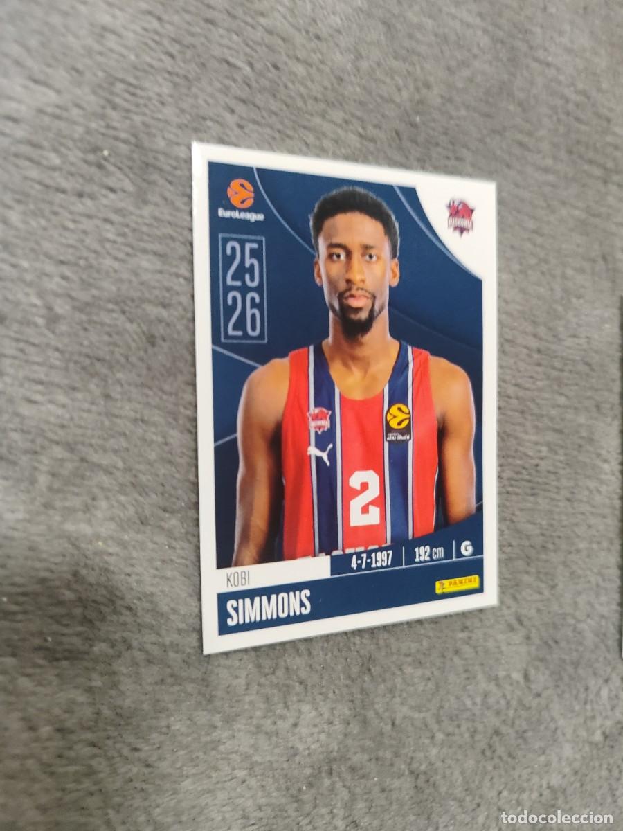 Collectionnisme sportif: 81 KOBI SIMMONS EUROLEAGUE 2025 2026 BASKONIA VITORIA PANINI EUROLIGA 25 26 BALONCESTO