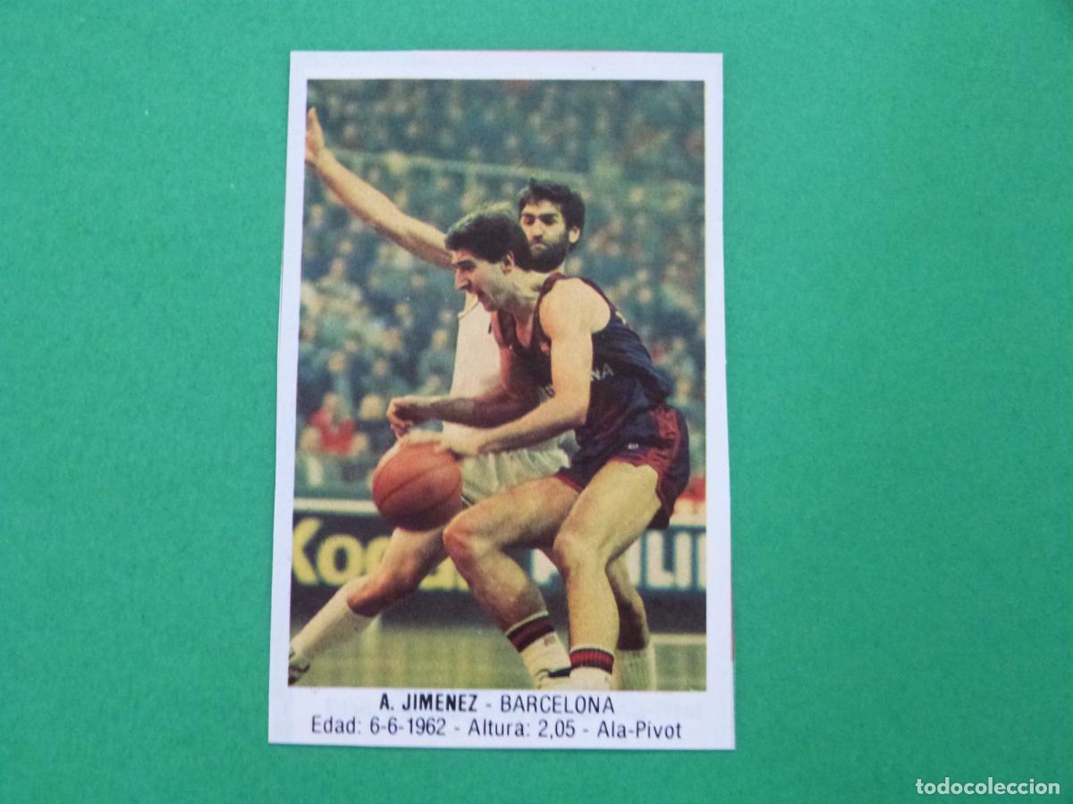 Sports collectibles: CROMO BALONCESTO A. JIMENEZ F.C. BARCELONA RECORTADO N&ordm; 11 LIGA BALONCESTO 88 J.MERCHANTE