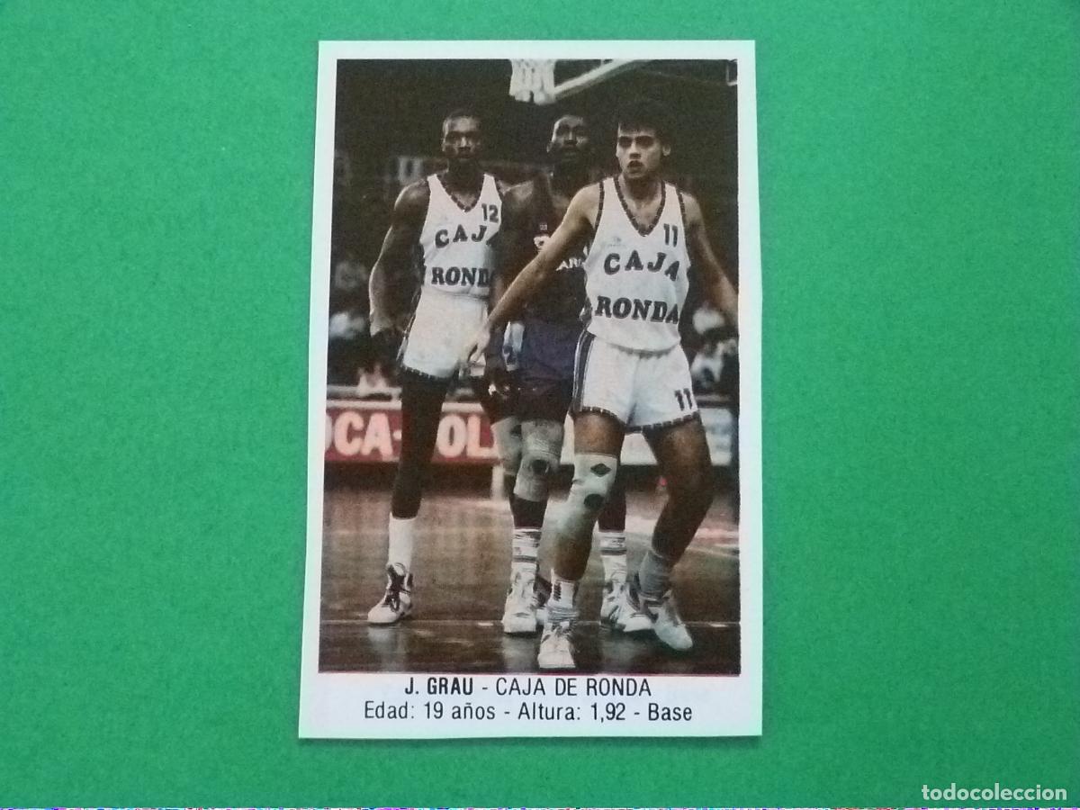 Coleccionismo deportivo: CROMO BALONCESTO J. GRAU CAJA DE RONDA RECORTADO N&ordm; 44 LIGA BALONCESTO 88 J.MERCHANTE