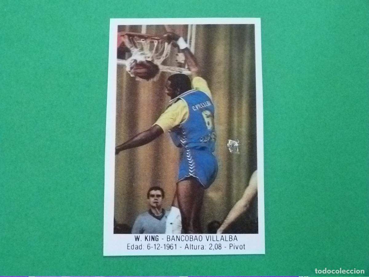 Coleccionismo deportivo: CROMO BALONCESTO W. KING BANCOBAO VILLALBA RECORTADO N&ordm; 122 LIGA BALONCESTO 88 J.MERCHANTE