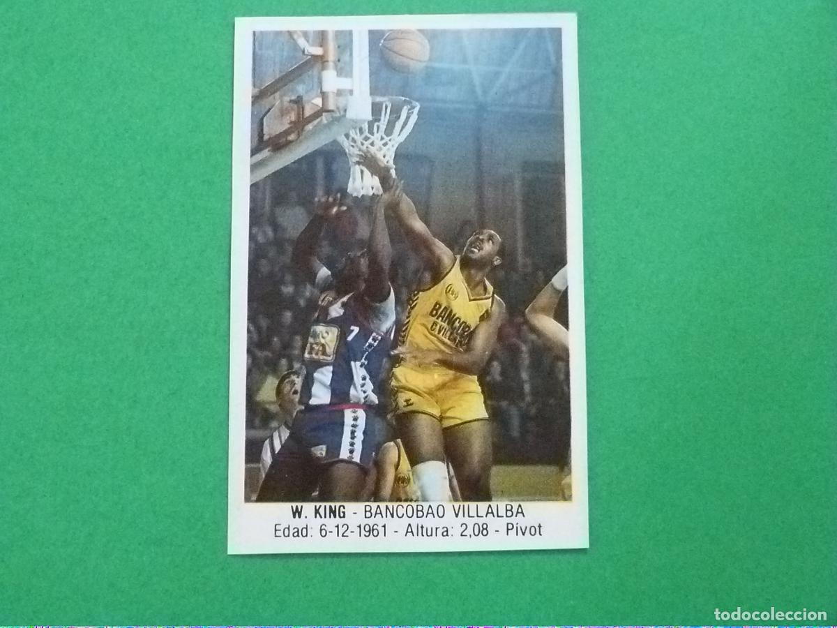 Coleccionismo deportivo: CROMO BALONCESTO W. KING BANCOBAO VILLALBA RECORTADO N&ordm; 5 LIGA BALONCESTO 88 J.MERCHANTE