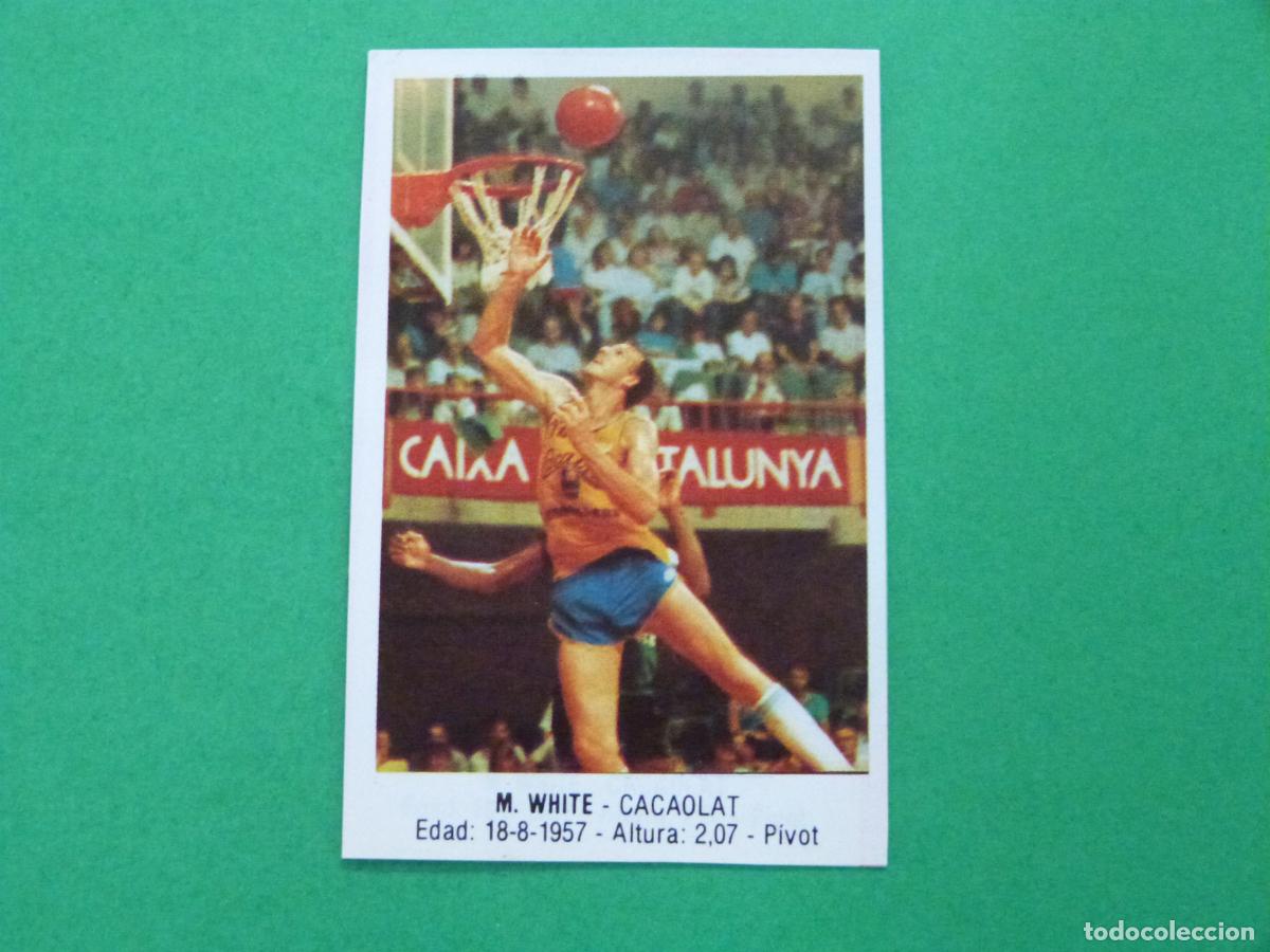 Coleccionismo deportivo: CROMO BALONCESTO M. WHITE CACAOLAT RECORTADO N&ordm; 19 LIGA BALONCESTO 88 J.MERCHANTE