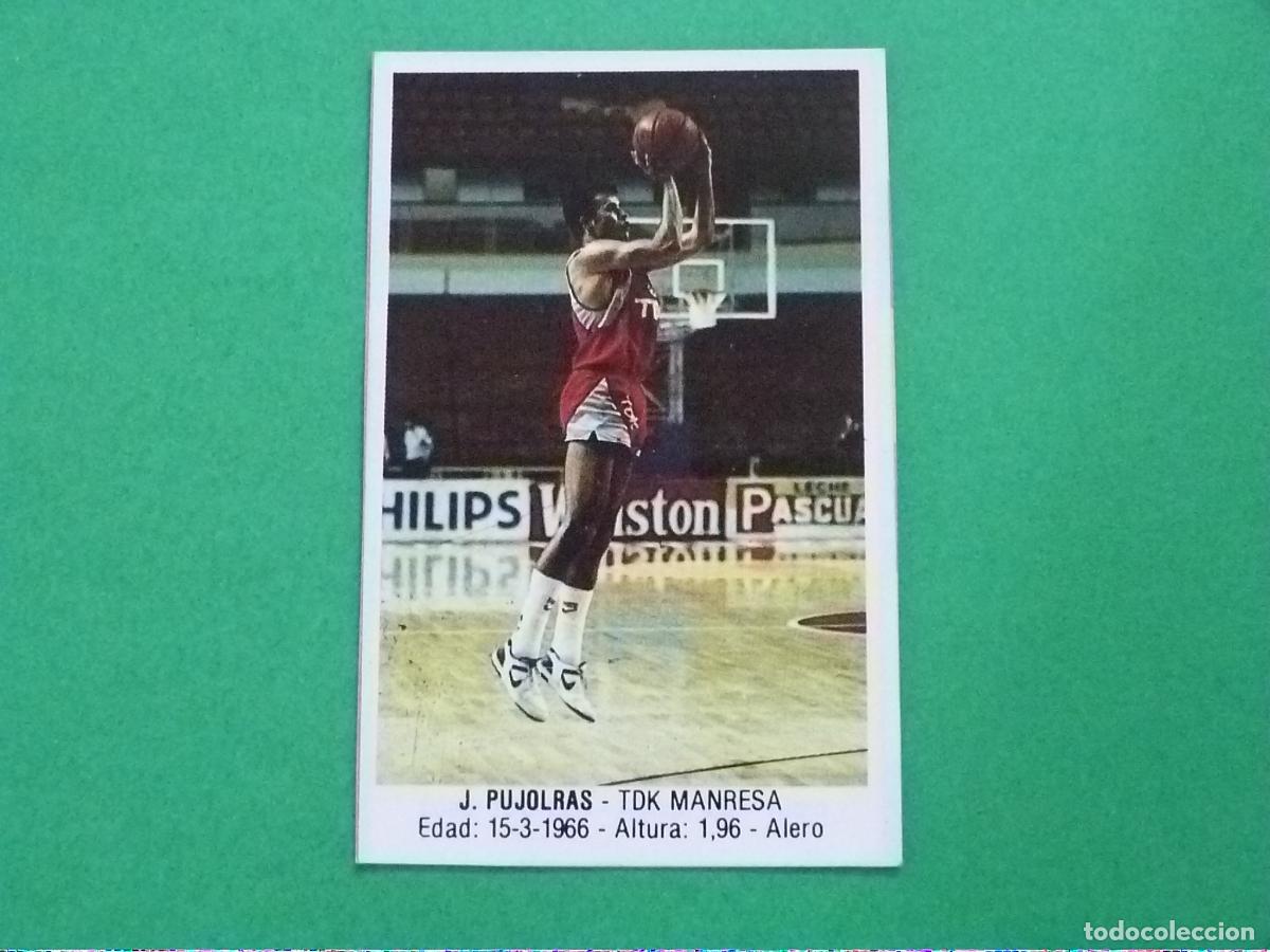 Coleccionismo deportivo: CROMO BALONCESTO J. PUJOLRAS TDK MANRESA RECORTADO N&ordm; 102 LIGA BALONCESTO 88 J.MERCHANTE