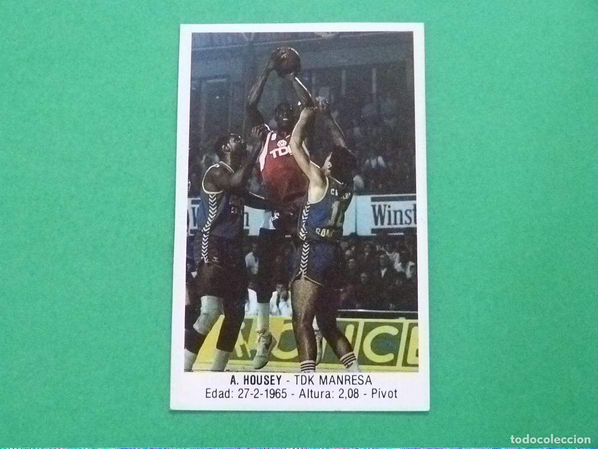 Coleccionismo deportivo: CROMO BALONCESTO A. HOUSEY TDK MANRESA RECORTADO N&ordm; 104 LIGA BALONCESTO 88 J.MERCHANTE