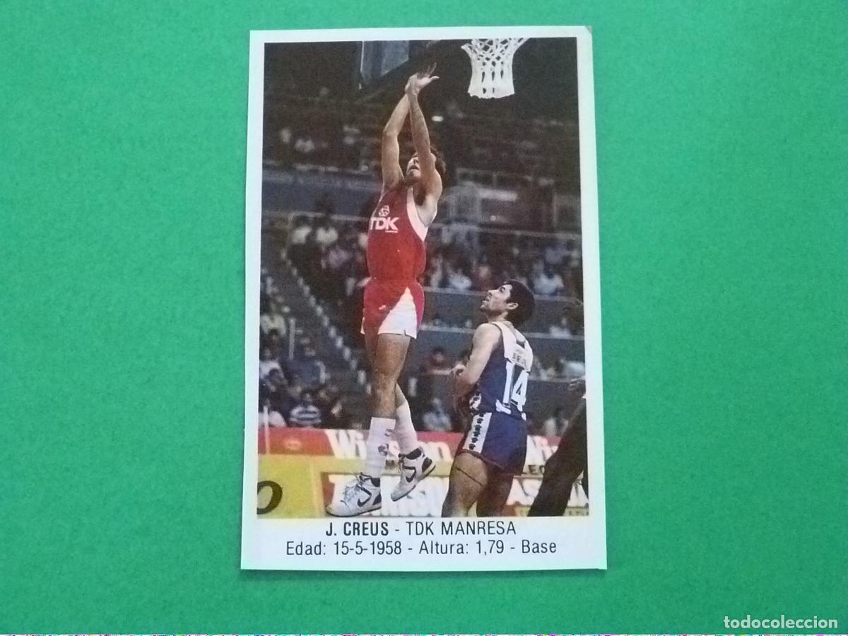 Coleccionismo deportivo: CROMO BALONCESTO J. CREUS TDK MANRESA RECORTADO N&ordm; 99 LIGA BALONCESTO 88 J.MERCHANTE