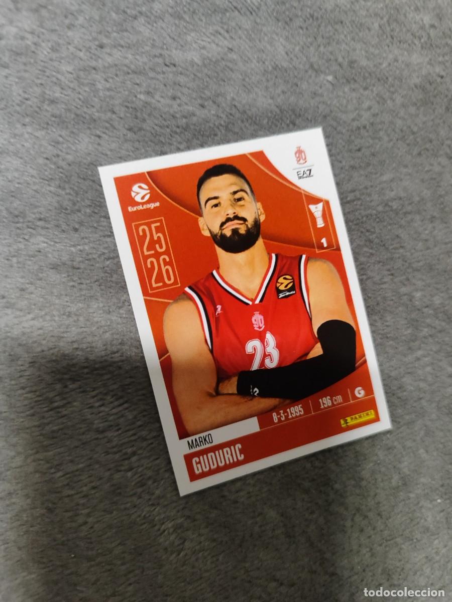 Coleccionismo deportivo: 137 MARKO GUDURIC EUROLEAGUE 2025 2026 EA7 EMPORIO ARMANI MILAN PANINI EUROLIGA 25 26 BALONCESTO