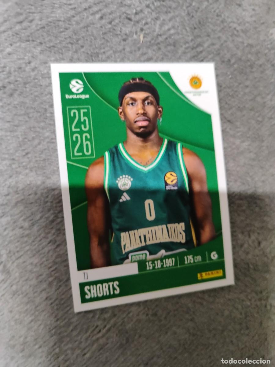 Collectionnisme sportif: 267 TJ SHORTS EUROLEAGUE 2025 2026 PANATHINAIKOS ATHENS PANINI EUROLIGA 25 26 BALONCESTO
