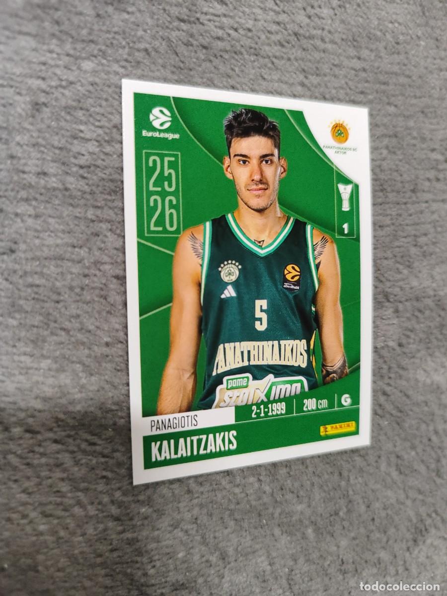 Collectionnisme sportif: 268 PANAGIOTIS KALAITZAKIS EUROLEAGUE 2025 2026 PANATHINAIKOS ATHENS PANINI EUROLIGA 25 26 BALONCEST