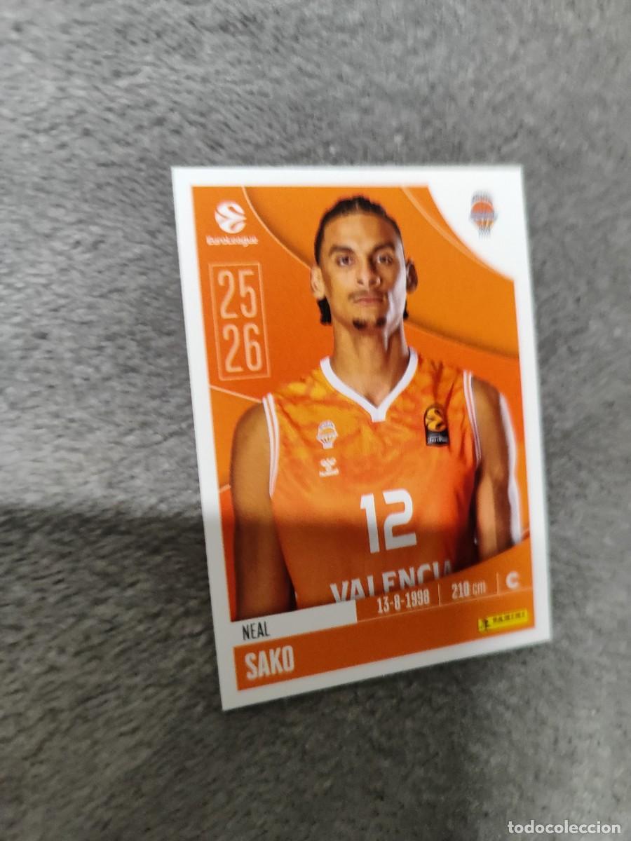 Sports collectibles: 348 NEAL SAKO EUROLEAGUE 2025 2026 VALENCIA BASKET PANINI EUROLIGA 25 26 BALONCESTO