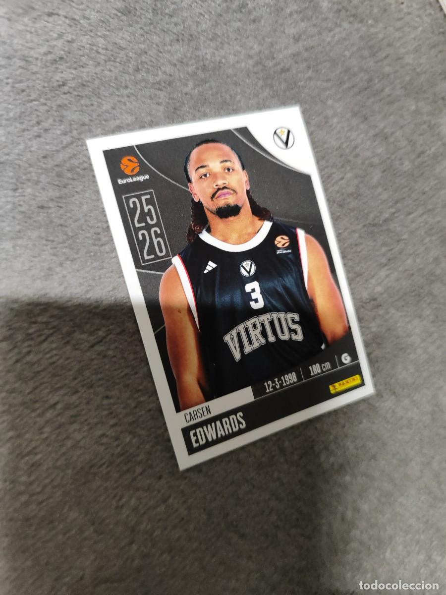 Sports collectibles: 353 CARSEN EDWARDS EUROLEAGUE 2025 2026 VIRTUS BOLOGNA PANINI EUROLIGA 25 26 BALONCESTO