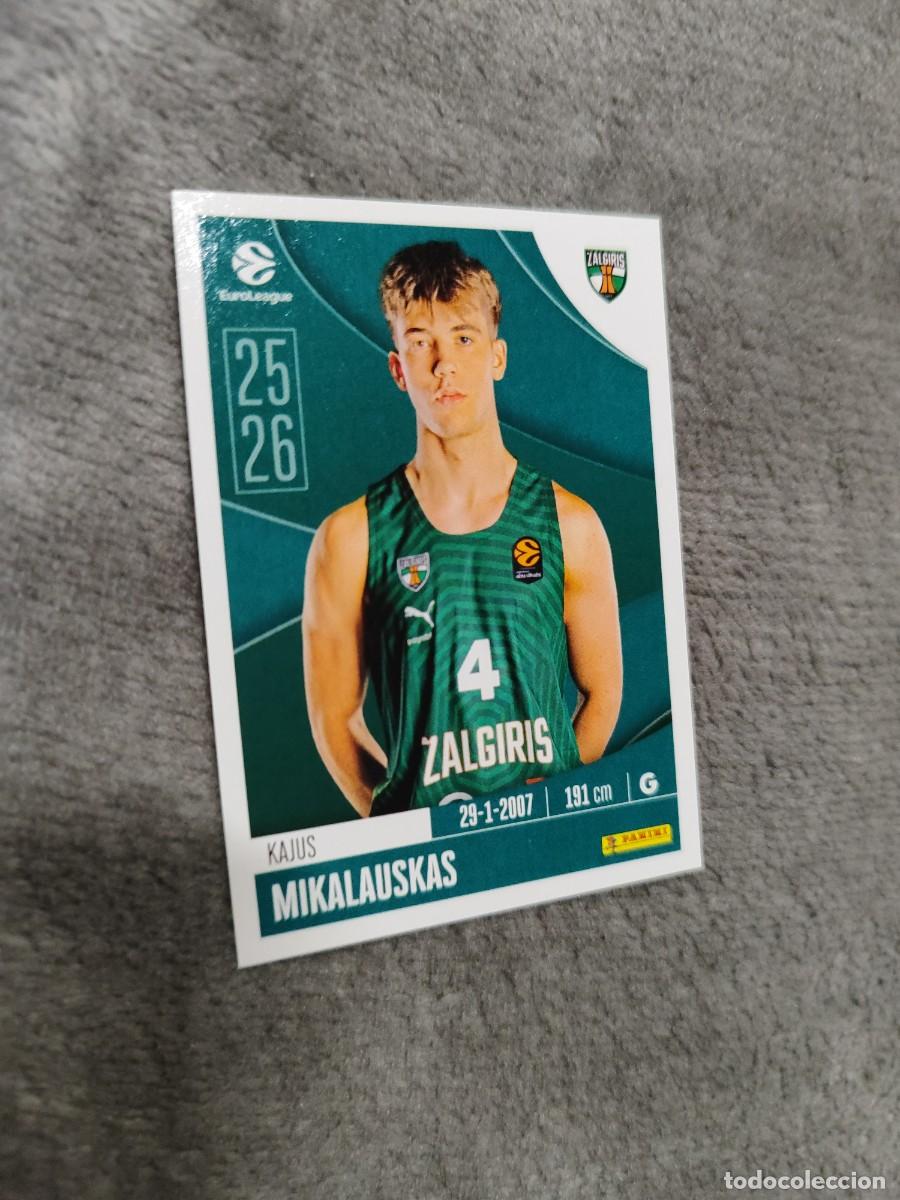 Colecionismo desportivo: 371 KAJUS MIKALAUSKAS EUROLEAGUE 2025 2026 ZALGIRIS KAUNAS PANINI EUROLIGA 25 26 BALONCESTO