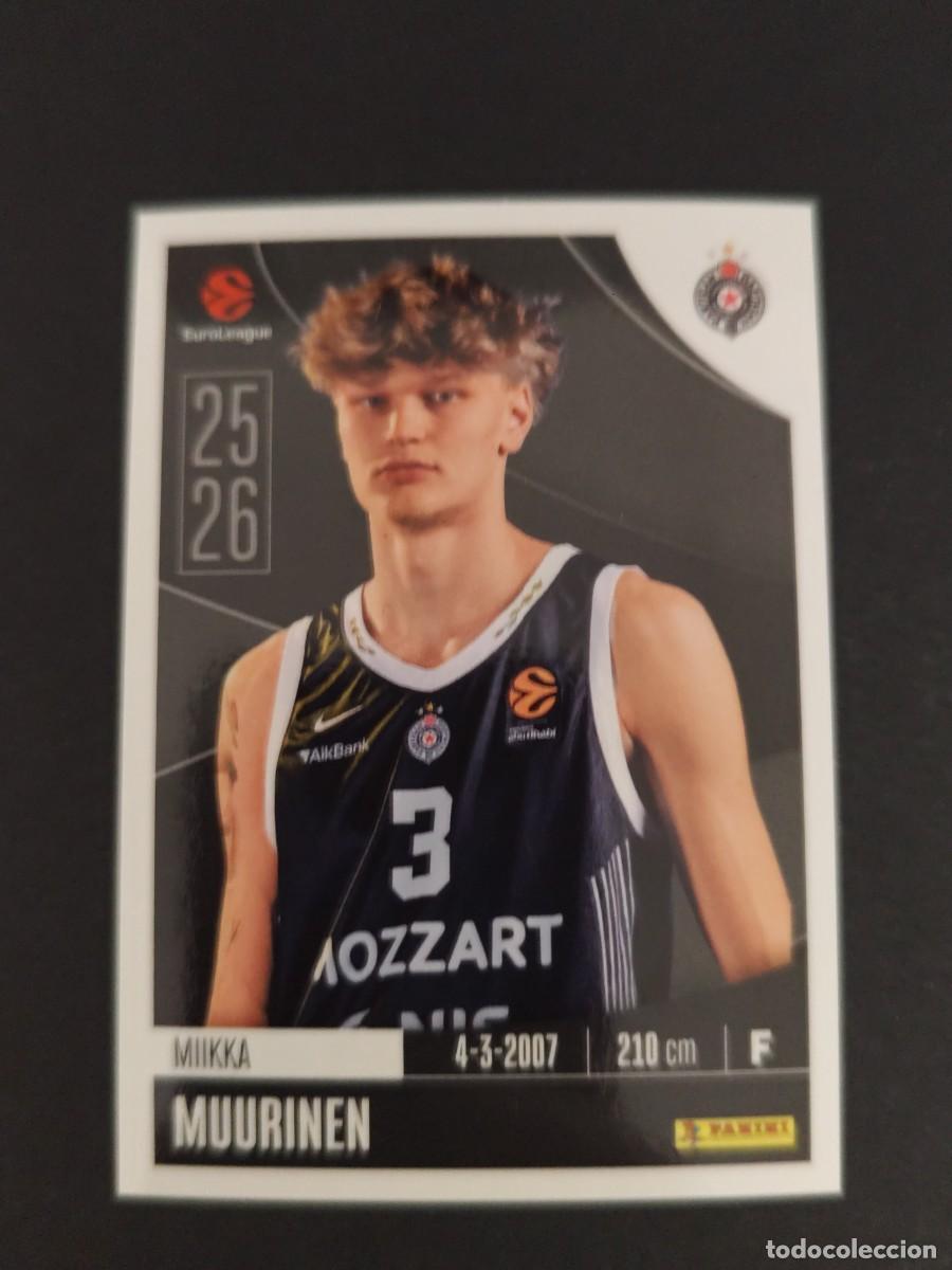 Coleccionismo deportivo: 305 MIIKKA MUURINEN PARTIZAN BELGRADO EUROLEAGUE 2025 2026 25 26 BALONCESTO