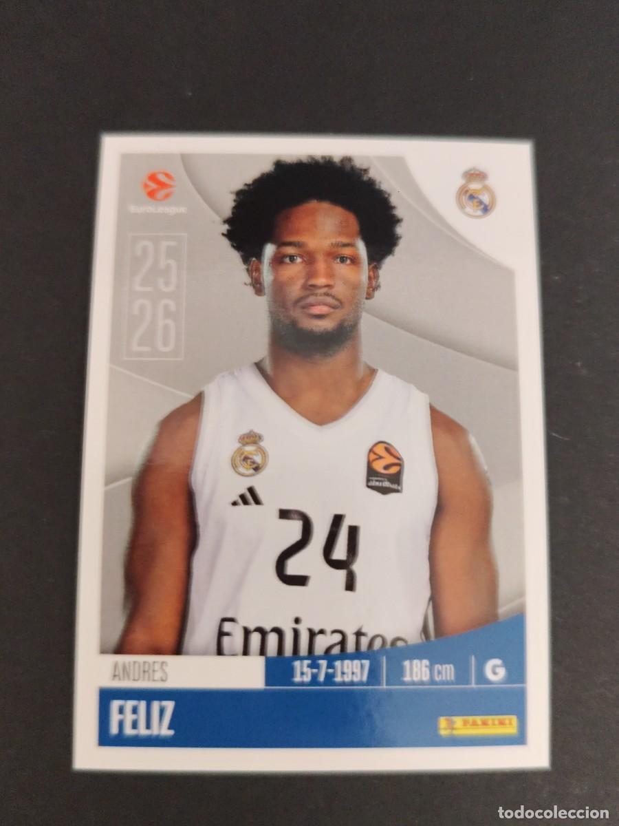 Coleccionismo deportivo: 321 ANDRES FELIZ REAL MADRID EUROLEAGUE 2025 2026 25 26 BALONCESTO