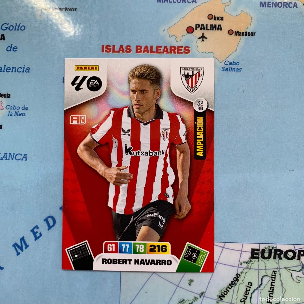Coleccionismo deportivo: Robert Navarro ampliacion n&uacute;mero 32 Bis del Athletic de Bilbao cromo adrenalyn XL 25-26 2025-2026