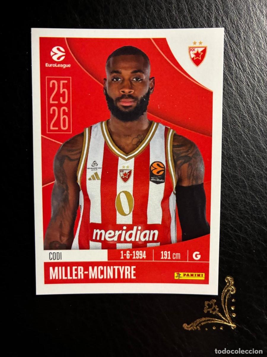 Coleccionismo deportivo: 97 MILLER-MCINTYRE ESTRELLA ROJA DE BELGRADO EUROLEAGUE 25 26 2025 2026 PANINI album