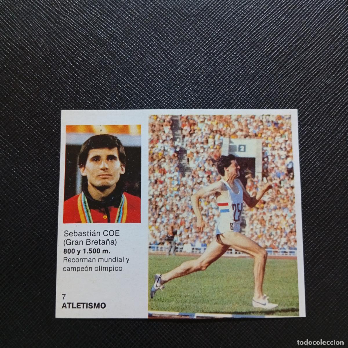 Coleccionismo deportivo: 7 SEBASTIAN COE BRUGUERA ASES DEL DEPORTE MUNDIAL 1983 FUTBOL LIGA 83 - DESPEGADO - B