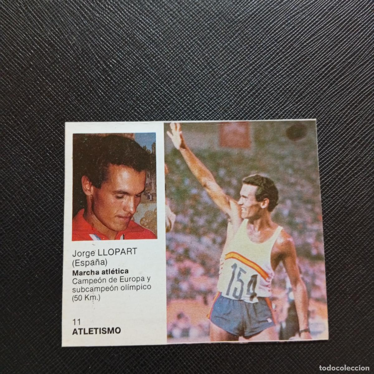 Coleccionismo deportivo: 11 LLOPART ATLETISMO BRUGUERA ASES DEL DEPORTE MUNDIAL 1983 CROMO 83 - DESPEGADO - B