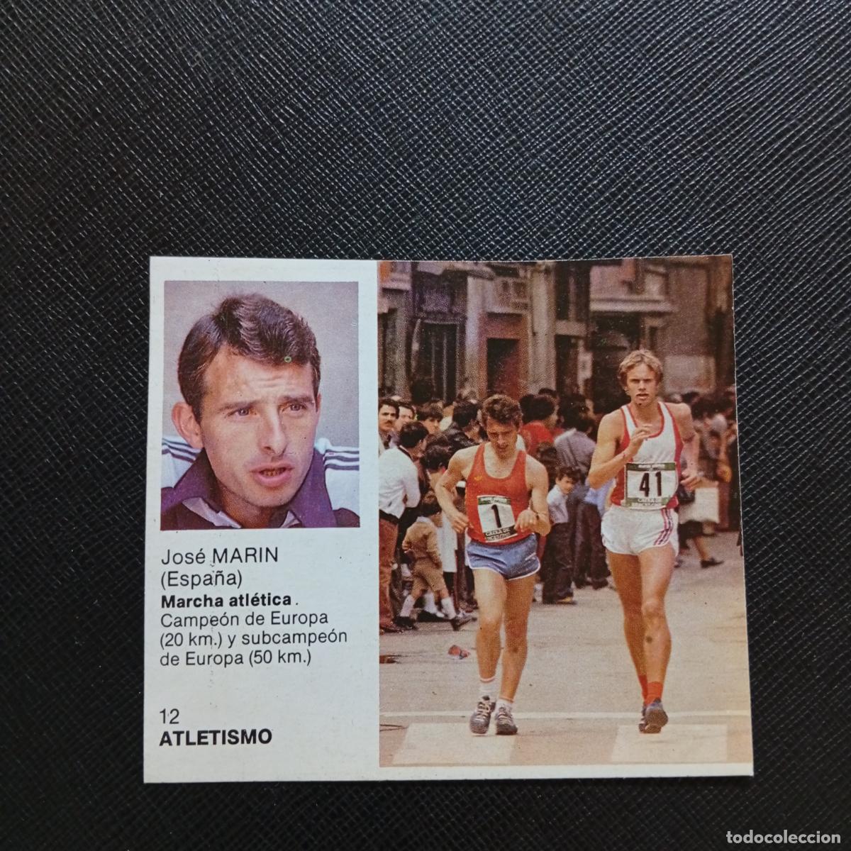 Coleccionismo deportivo: 12 MARIN ATLETISMO BRUGUERA ASES DEL DEPORTE MUNDIAL 1983 CROMO 83 - DESPEGADO - B