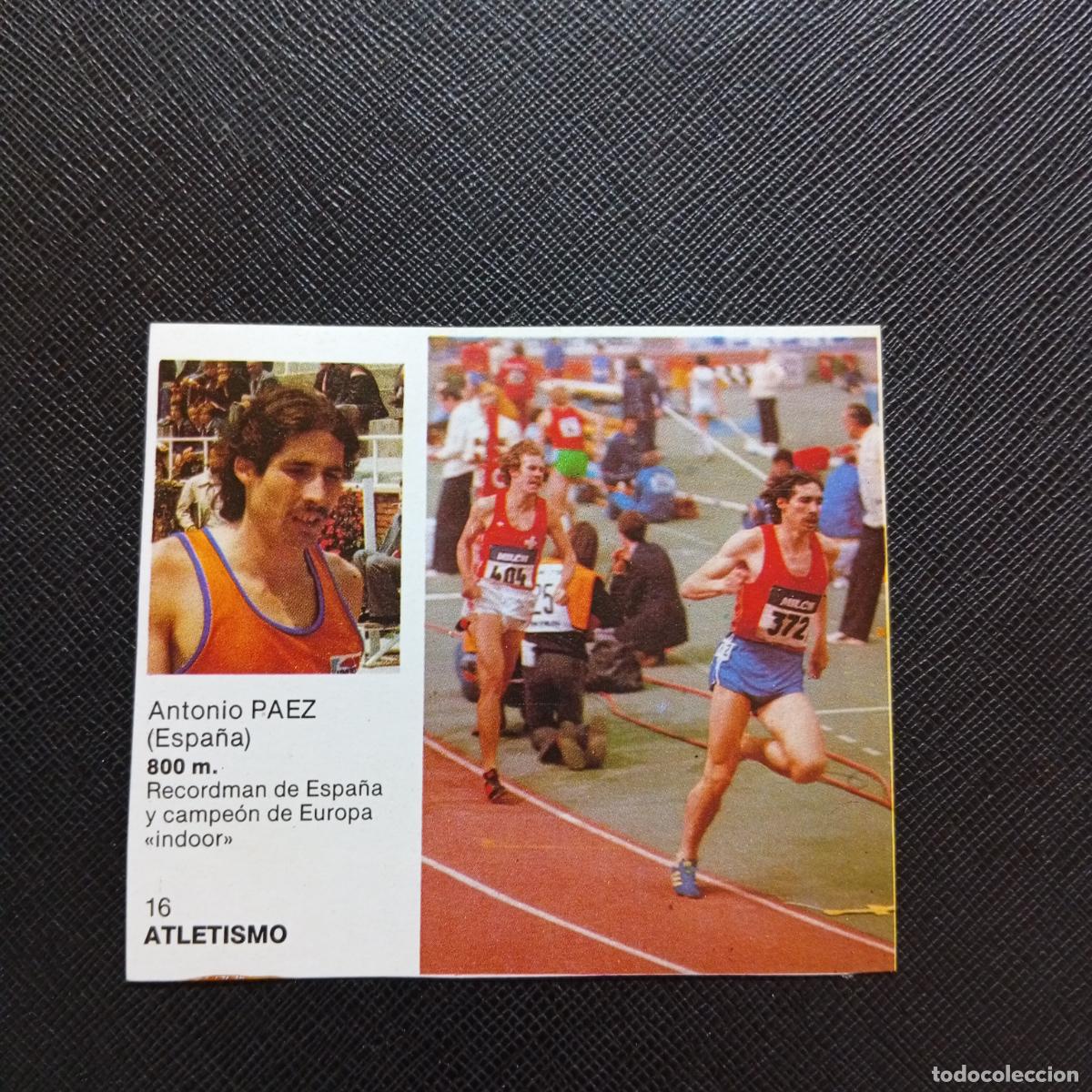 Coleccionismo deportivo: 16 PAEZ ATLETISMO BRUGUERA ASES DEL DEPORTE MUNDIAL 1983 CROMO 83 - DESPEGADO - C