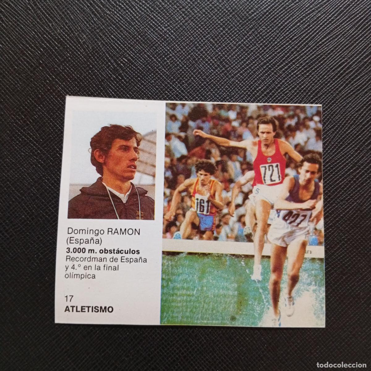 Coleccionismo deportivo: 17 RAMON ATLETISMO BRUGUERA ASES DEL DEPORTE MUNDIAL 1983 CROMO 83 - DESPEGADO - C