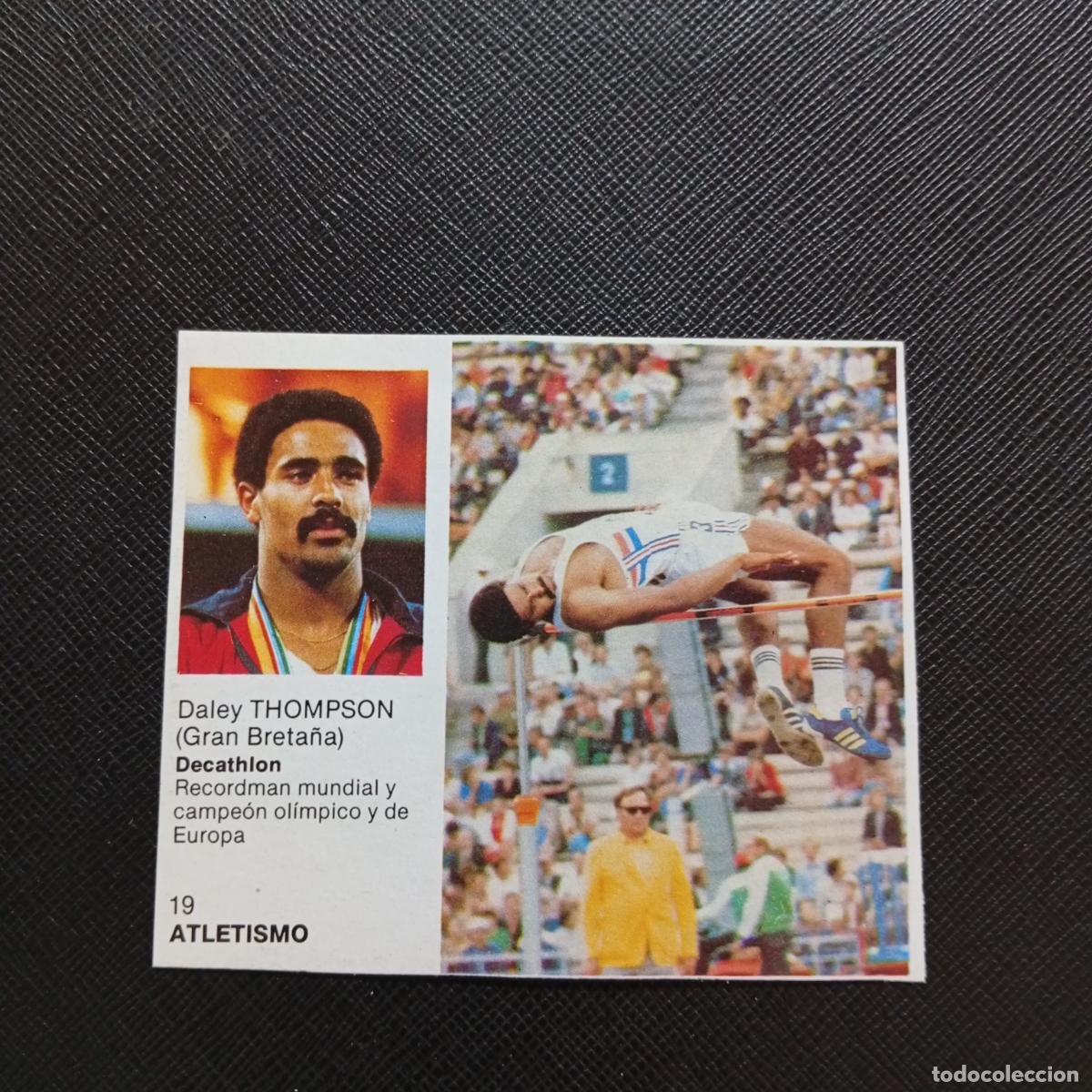 Coleccionismo deportivo: 19 THOMPSON ATLETISMO BRUGUERA ASES DEL DEPORTE MUNDIAL 1983 CROMO 83 - DESPEGADO - B