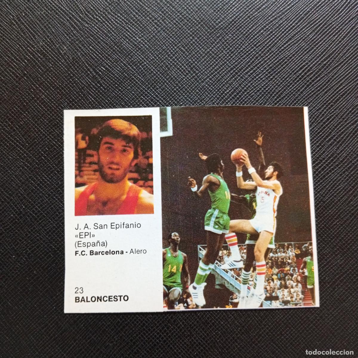 Coleccionismo deportivo: 23 EPI ESPA&Ntilde;A BALONCESTO BRUGUERA ASES DEL DEPORTE MUNDIAL 1983 CROMO 83 - DESPEGADO -