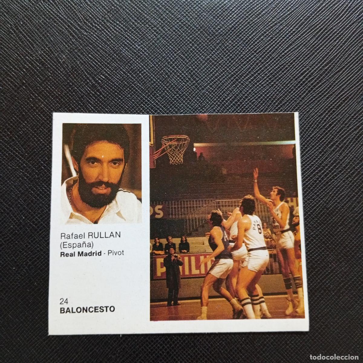 Coleccionismo deportivo: 24 RULLAN REAL MADRID BALONCESTO BRUGUERA ASES DEL DEPORTE MUNDIAL 1983 CROMO 83 - DESPEGADO -