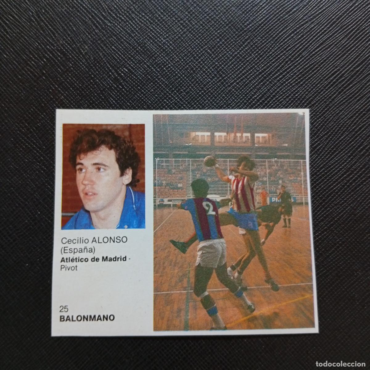 Coleccionismo deportivo: 25 ALONSO BALONMANO BRUGUERA ASES DEL DEPORTE MUNDIAL 1983 CROMO 83 - DESPEGADO -