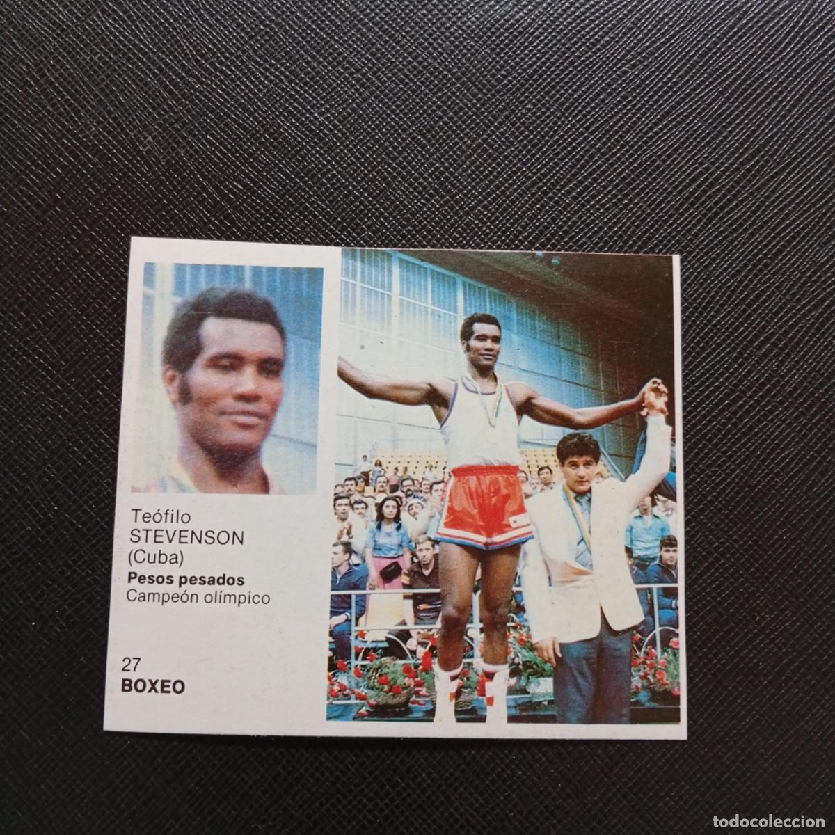 Coleccionismo deportivo: 27 STEVENSON BOXEO BRUGUERA ASES DEL DEPORTE MUNDIAL 1983 CROMO 83 - DESPEGADO -