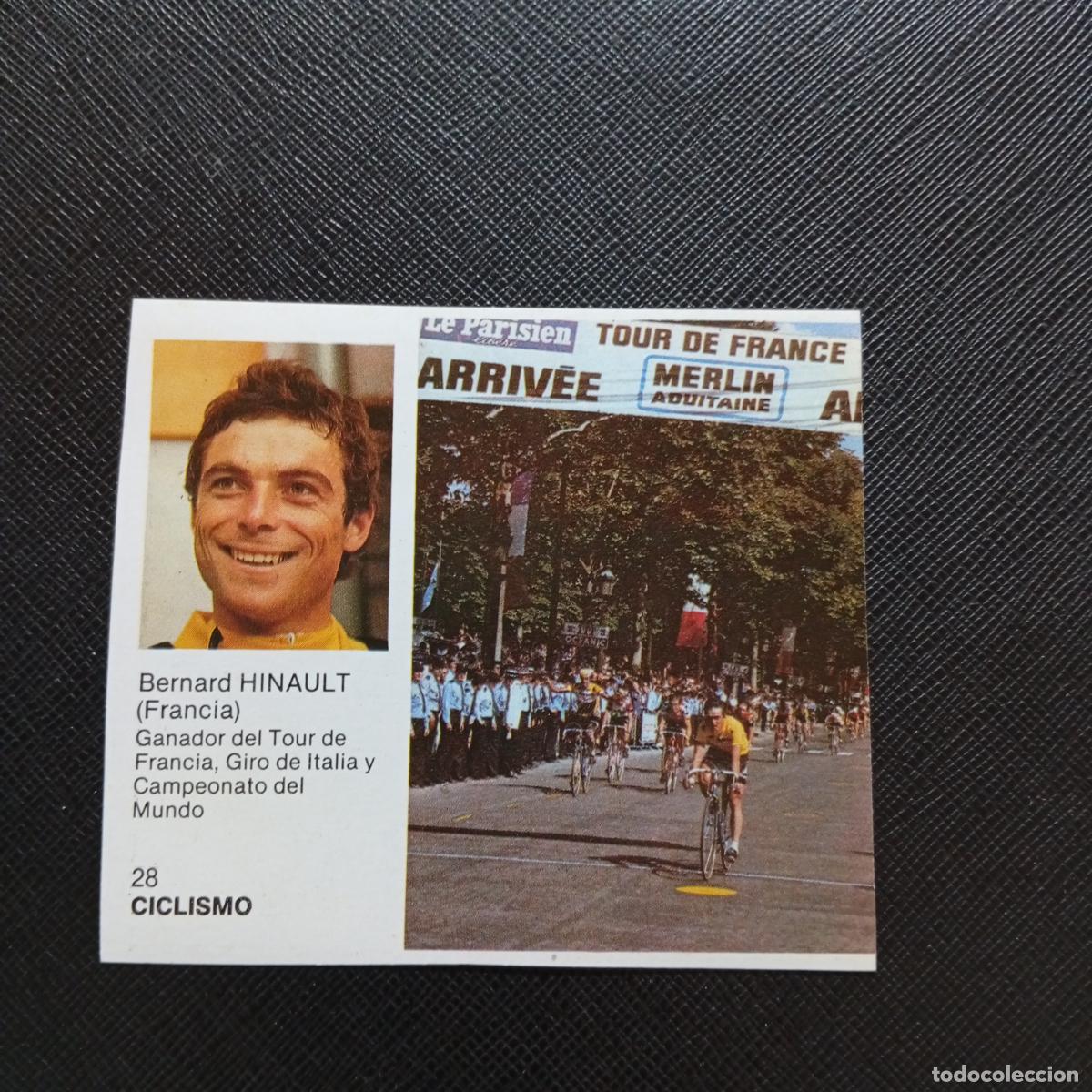 Coleccionismo deportivo: 28 HINAULT CICLISMO BRUGUERA ASES DEL DEPORTE MUNDIAL 1983 CROMO 83 - DESPEGADO -