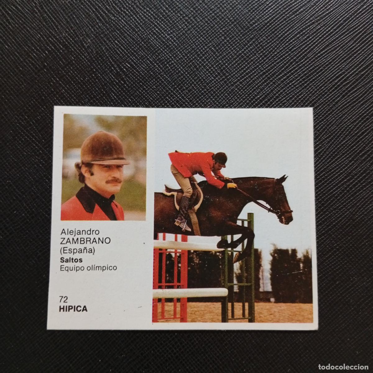 Coleccionismo deportivo: 72 ZAMBRANO HIPICA BRUGUERA ASES DEL DEPORTE MUNDIAL 1983 CROMO 83 - DESPEGADO -