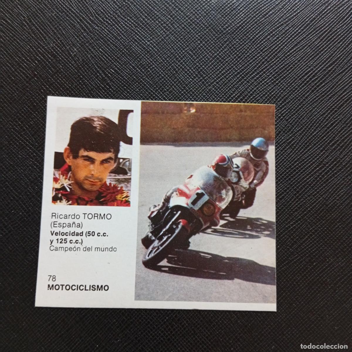 Coleccionismo deportivo: 78 TORMO MOTOCICLISMO BRUGUERA ASES DEL DEPORTE MUNDIAL 1983 CROMO 83 - DESPEGADO -