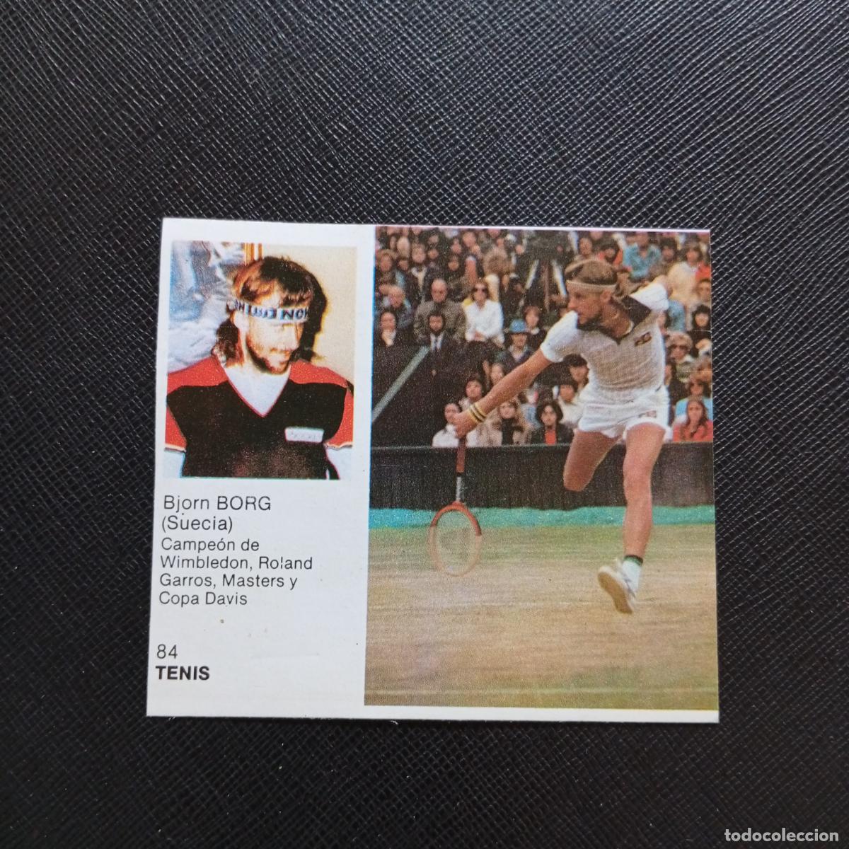 Coleccionismo deportivo: 84 BORG TENIS BRUGUERA ASES DEL DEPORTE MUNDIAL 1983 CROMO 83 - DESPEGADO - C