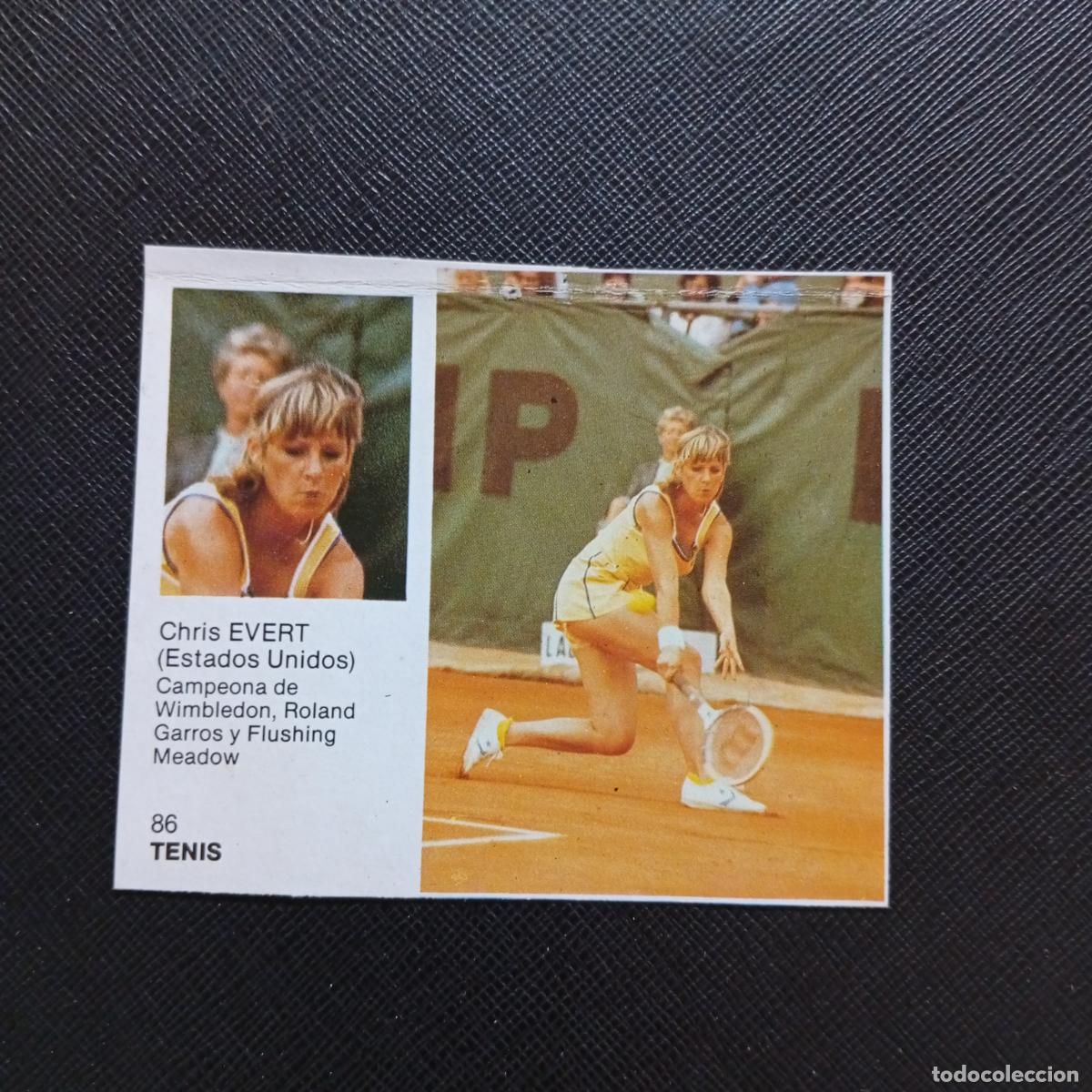 Coleccionismo deportivo: 86 CHRIS EVERT TENIS BRUGUERA ASES DEL DEPORTE MUNDIAL 1983 CROMO 83 - DESPEGADO - B