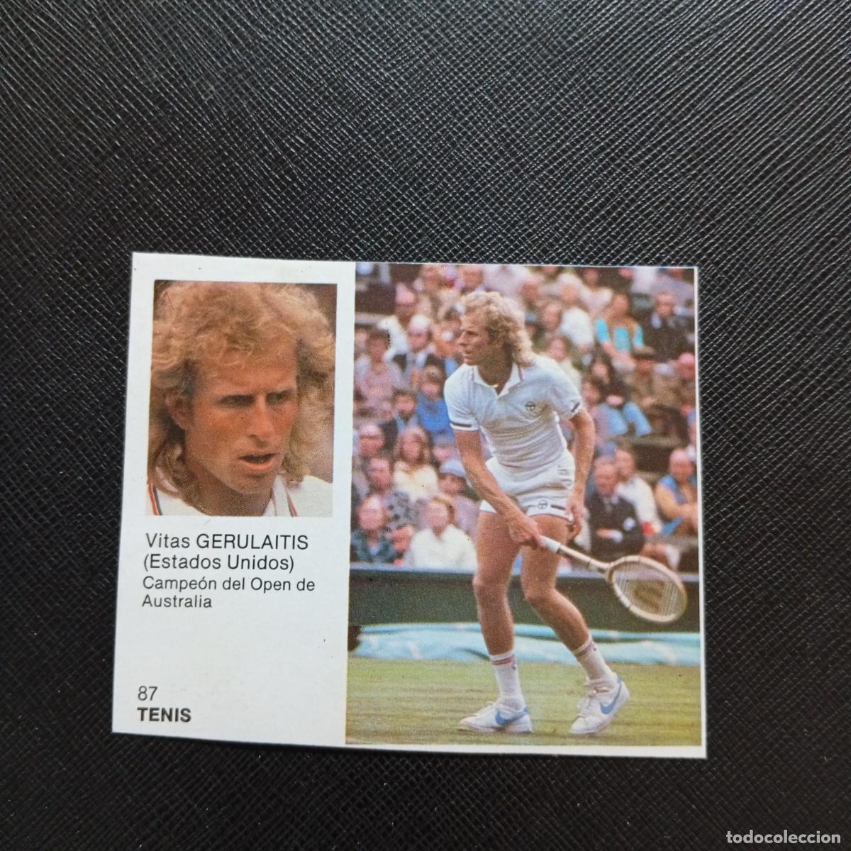 Coleccionismo deportivo: 87 GERULAITIS TENIS BRUGUERA ASES DEL DEPORTE MUNDIAL 1983 CROMO 83 - DESPEGADO - B