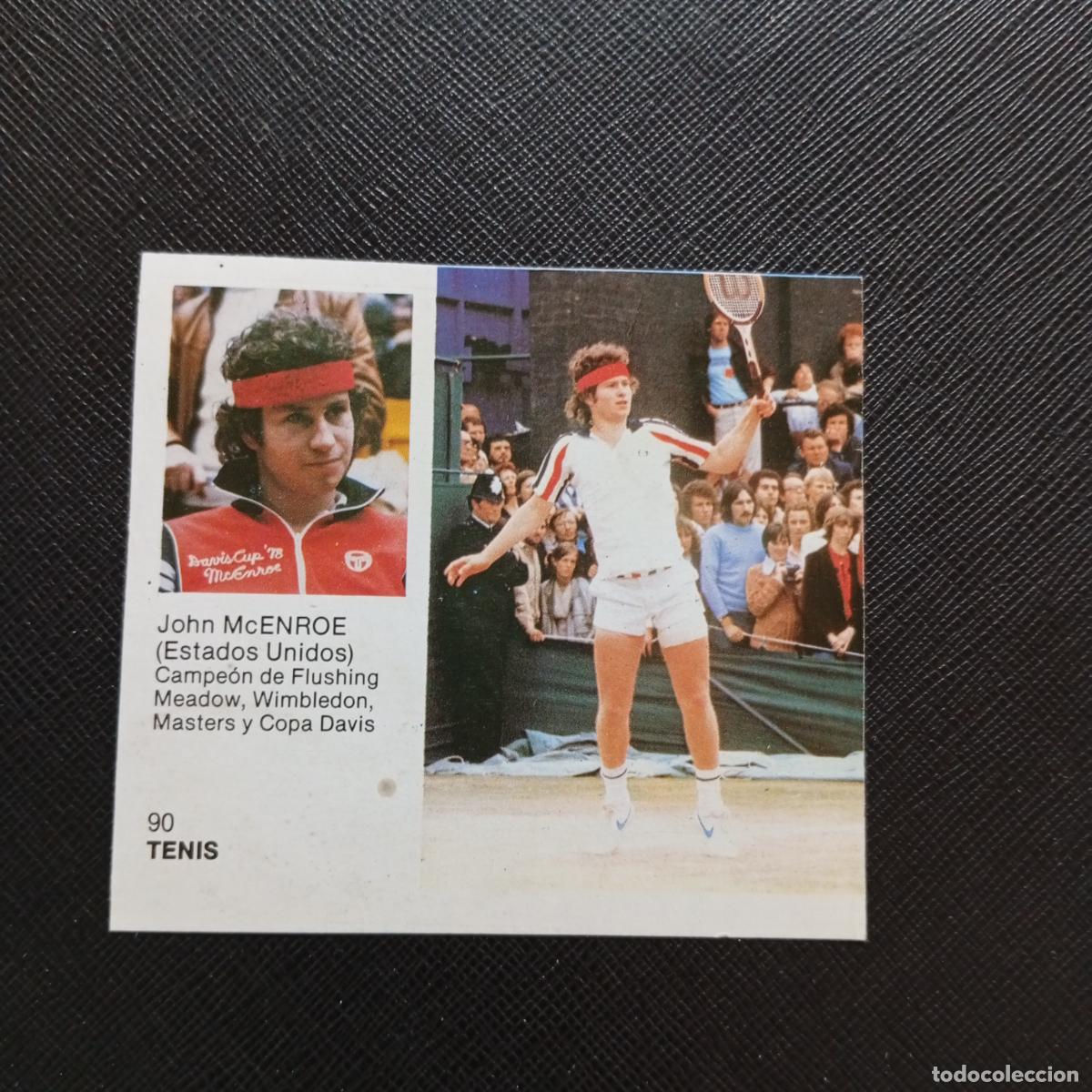Coleccionismo deportivo: 90 McENROE TENIS BRUGUERA ASES DEL DEPORTE MUNDIAL 1983 CROMO 83 - DESPEGADO -
