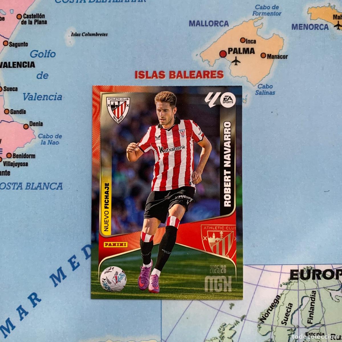 Coleccionismo deportivo: Robert Navarro nuevo fichaje n&uacute;mero 451 del Athletic de Bilbao Megacracks 25-26 2025-2026
