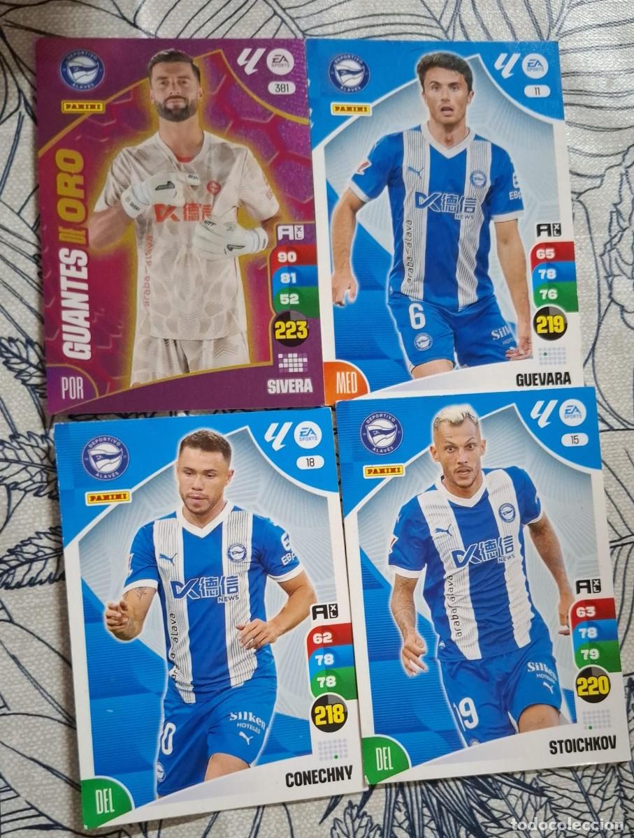 Coleccionismo deportivo: ADRENALYN XL 2024-2025 PANINI ALAVES 4 CROMOS.