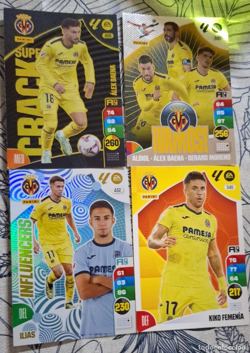 Coleccionismo deportivo: ADRENALYN XL 2024-2025 PANINI VILLARREAL 4 CROMOS.