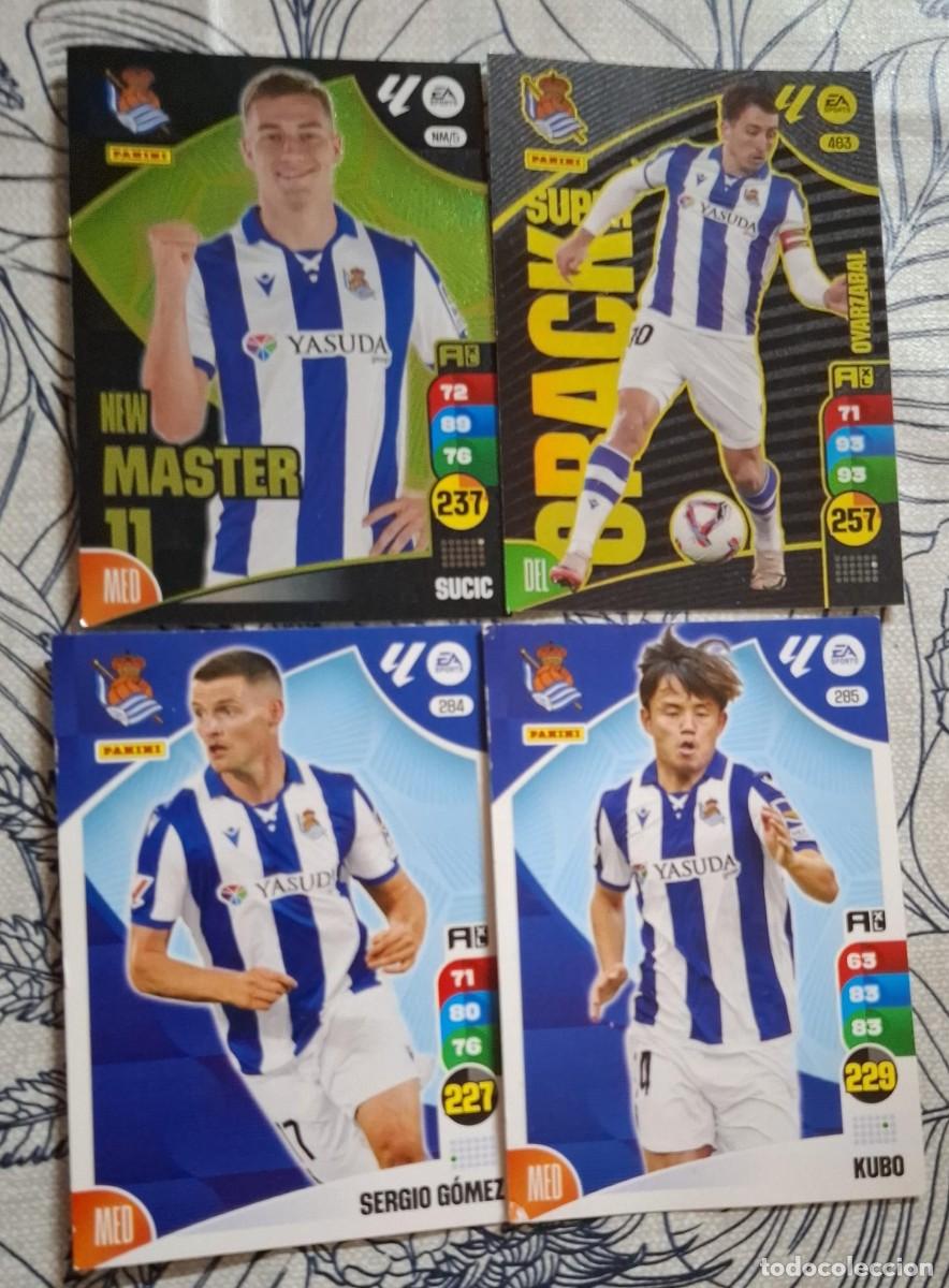 Coleccionismo deportivo: ADRENALYN XL 2024-2025 REAL SOCIEDAD 4 CROMOS.