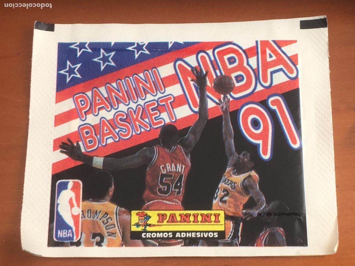 Coleccionismo deportivo: panini basket NBA 91 sobre de cromos sin abrir cerrado