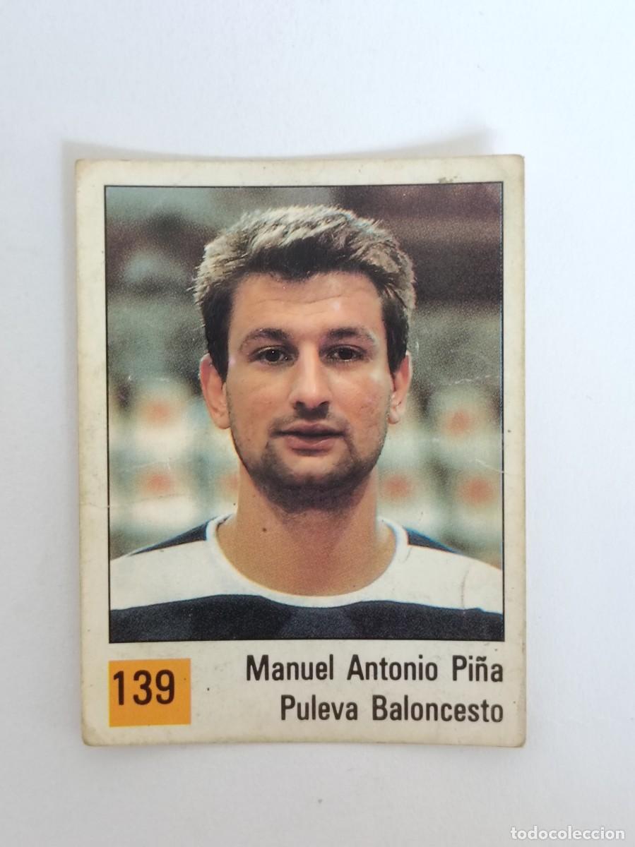 Coleccionismo deportivo: #139 MANUEL ANTONIO PI&Ntilde;A (PULEVA BALONCESTO) LIGA ACB BASKET 90 PANINI