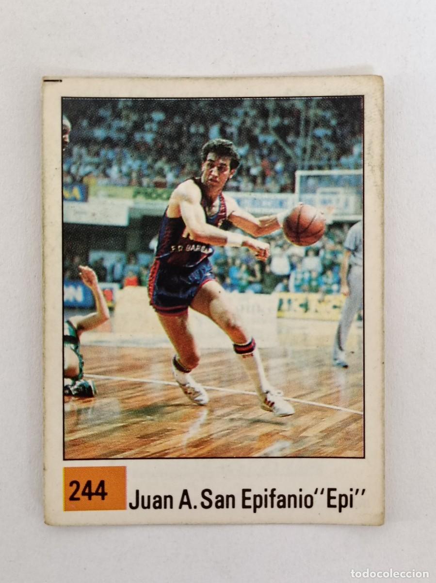Coleccionismo deportivo: #244 JUAN A. SAN EPIFANIO EPI (F.C. BARCELONA) LIGA ACB BASKET 90 PANINI