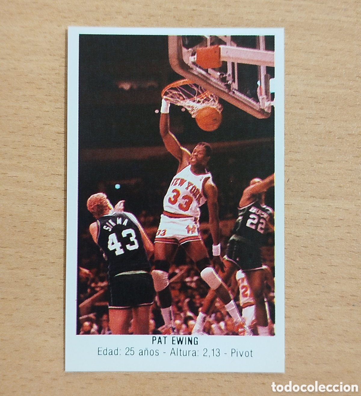 Collectionnisme sportif: 1986 PAT EWING MERCHANTE NEW YORK NICKS ALBUM CROMOS BALONCESTO BASKET STICKER CONVERSE NO PANINI