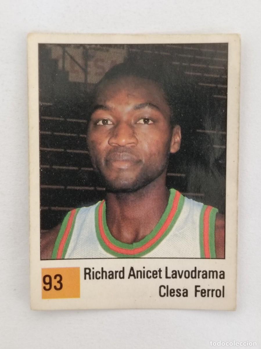 Sports collectibles: #93 RICHARD ANICET LAVODRAMA (CLESA FERROL) LIGA ACB BASKET 90 PANINI