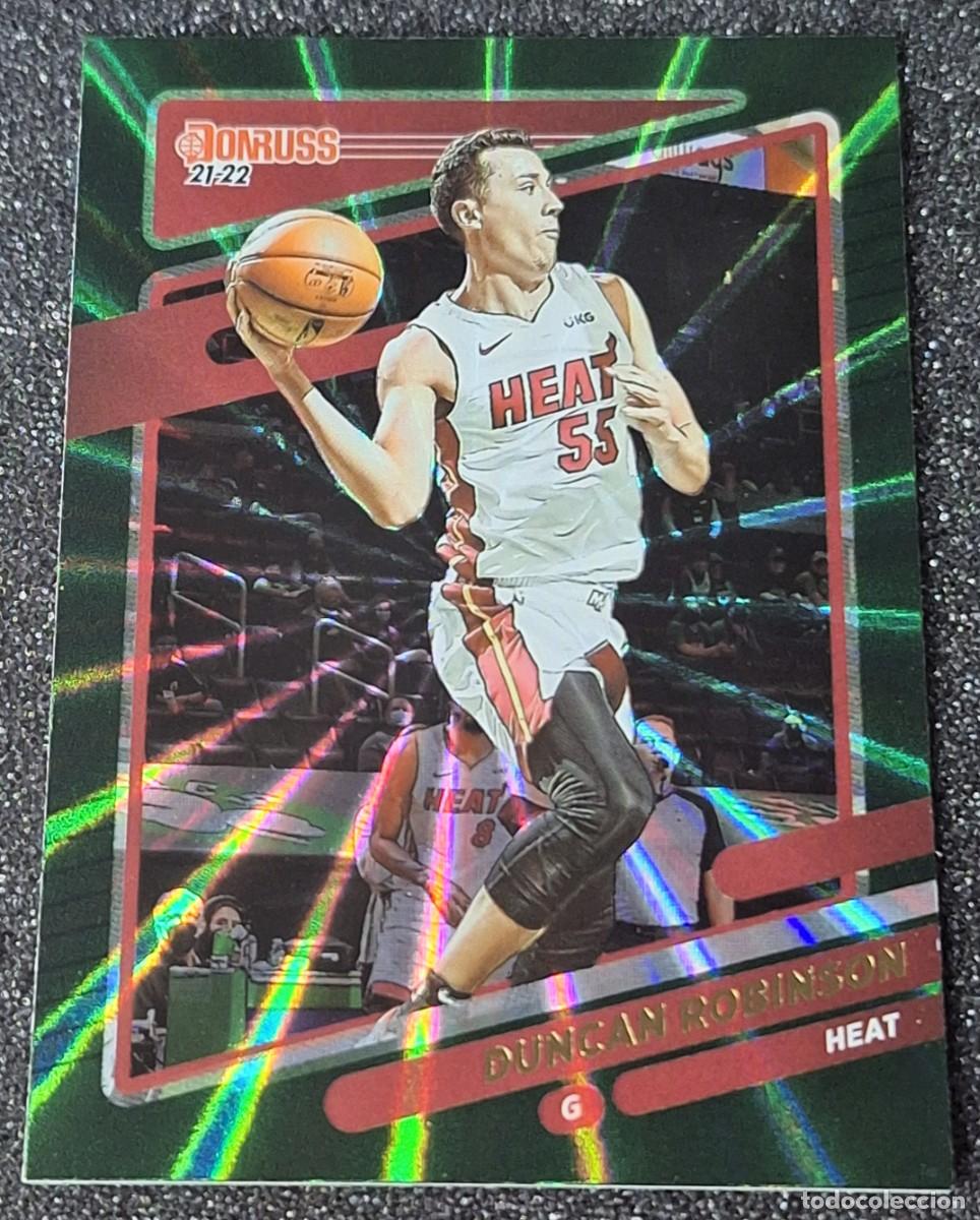 Coleccionismo deportivo: Duncan Robinson Miami Heat Panini Donruss Basketball Green Holo Laser
