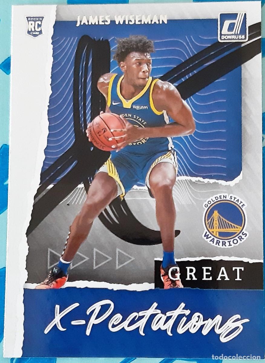 Coleccionismo deportivo: James Wiseman Golden State Warriors Panini Donruss Basketball Rookie RC Great X-Pectations