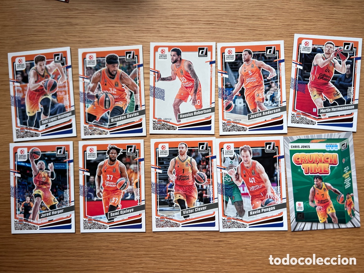 Coleccionismo deportivo: Lote cards Euroleague Valencia Basket cromos Euroliga